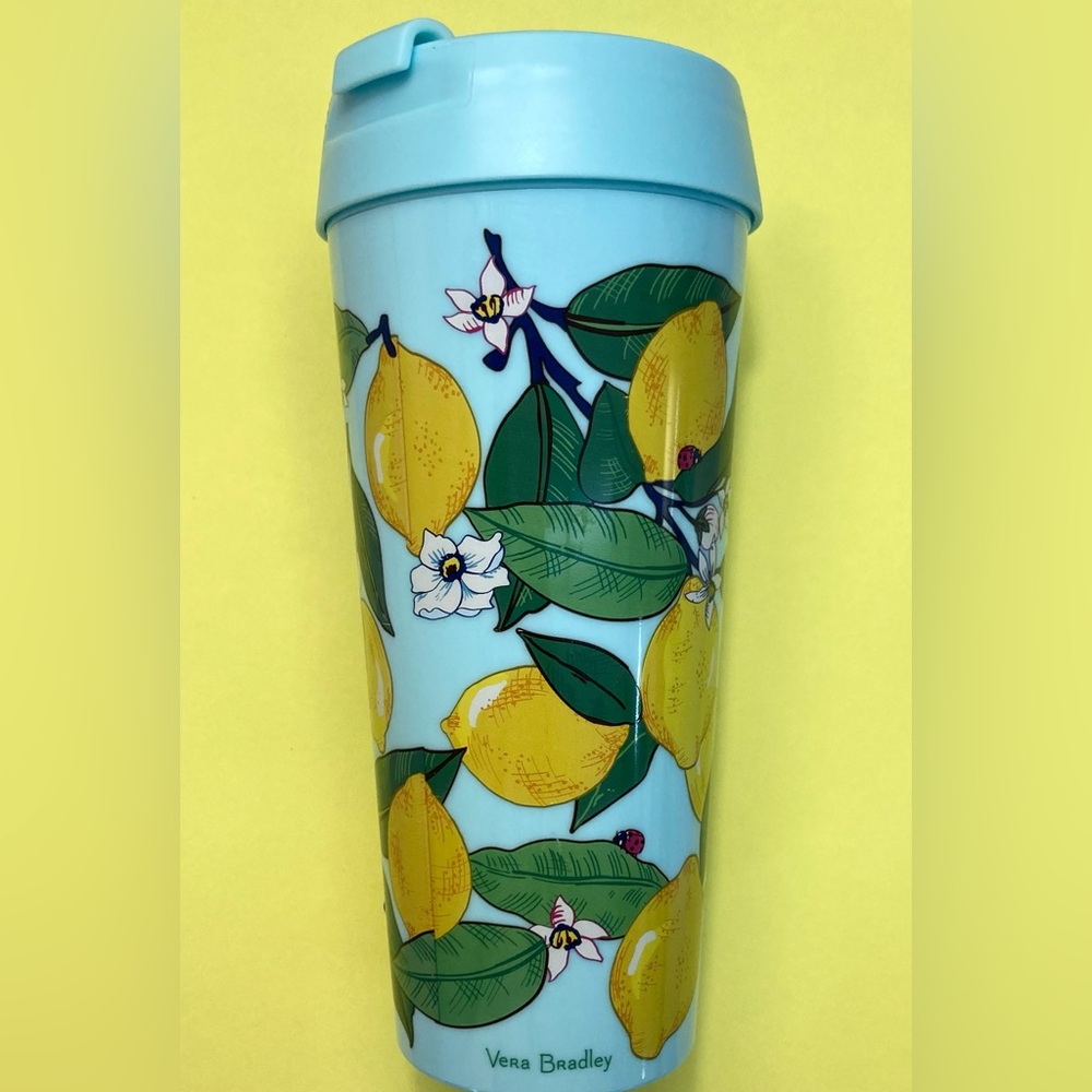 Vera Bradley Lemon Grove Travel Mug